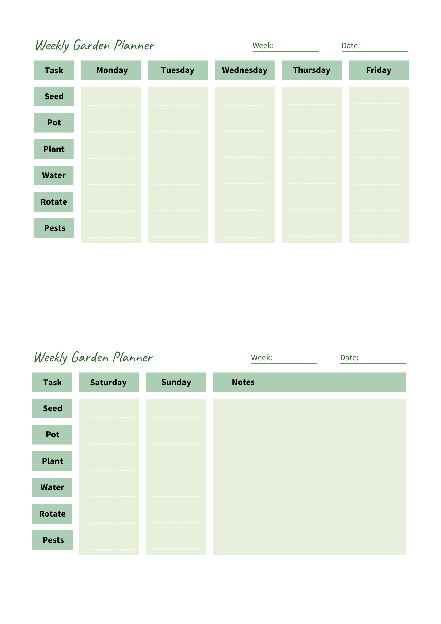Weekly Planner